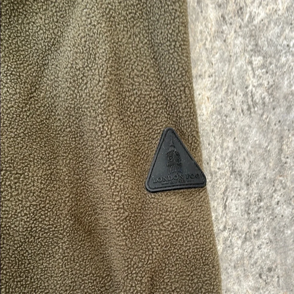 NWOT London Fog Men’s Green Fleece Zip Up Shirt, Fall, Zipper Pockets, Size L - Picture 7 of 17